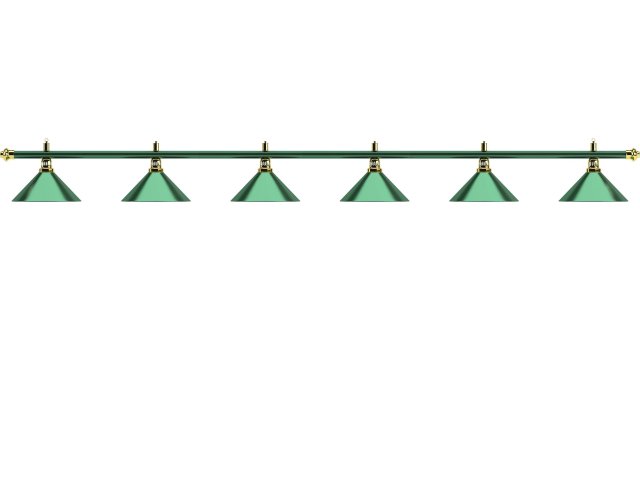 Лампа на шесть плафонов Allgreen D35 (зеленая)