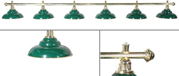 Лампа на шесть плафонов D38 (зеленая)