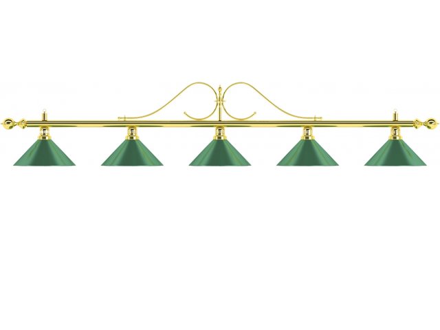 Лампа на пять плафонов Classic D35 (зеленая)