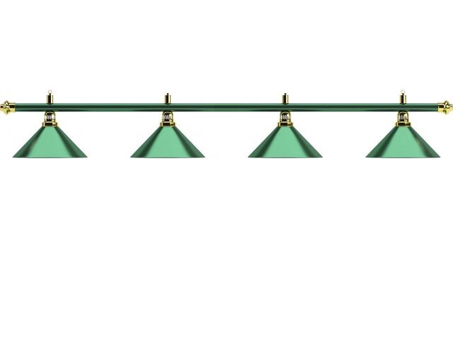 Лампа на четыре плафона Allgreen D35 (зеленая)