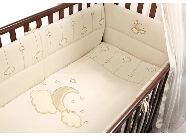 Комплект для детской кроватки 5 предметов Funnababy Luna Elegant 120x60