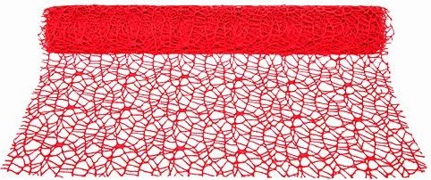 Ткань для декорирования Кружевная Сетка, красная, 200*40 см BILLIET 827101