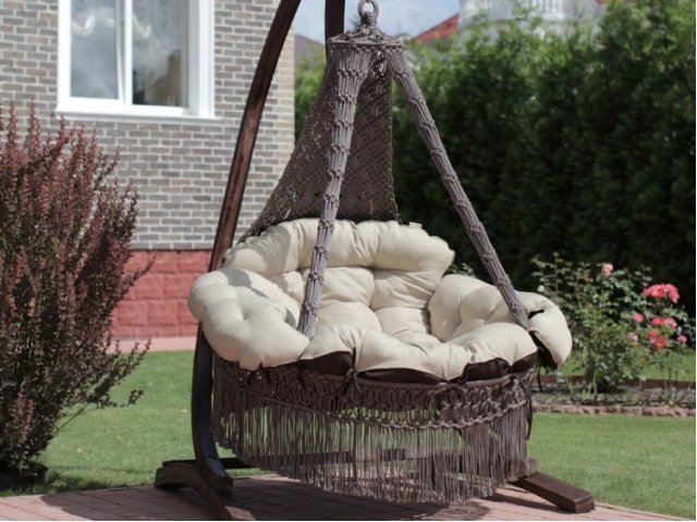 Подвесной гамак-кресло BestaFiesta CARTAGENA с подушками коричневый