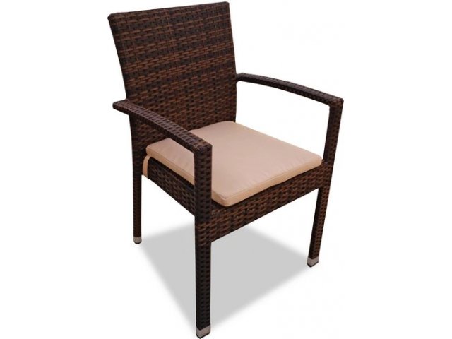 Плетеный стул MILANO темно-коричневый