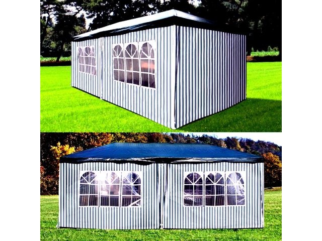 Садовый шатер Афина-Мебель 3х6м AFM-1015C, цв. Blue-white