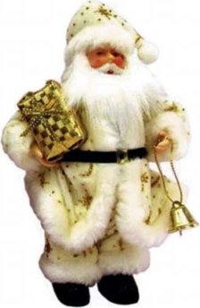Дед мороз в штанах 20см с подарком/елкой