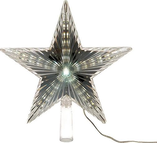 Елочная верхушка «Волшебная звезда», 22 см, холодный белый, Kaemingk 495203