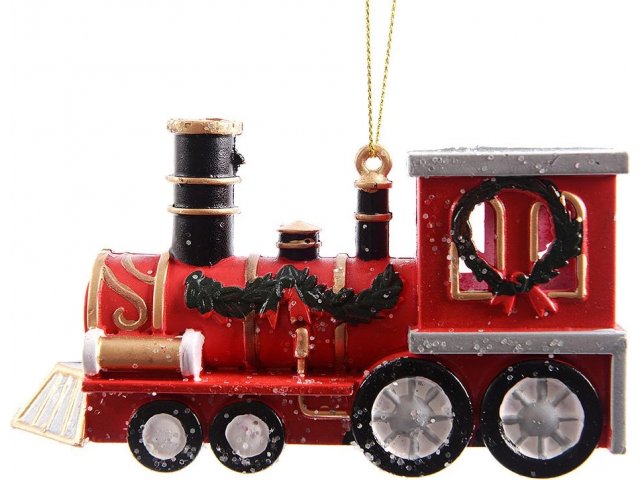 Елочная игрушка «Рождественский паровозик», 12 см, подвеска, Kaemingk 515732