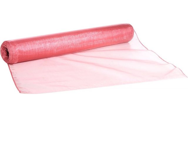Ткань для декорирования однотонная органза, розовый, 10*0.4 м Billiet 184010PR