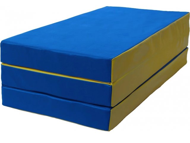 Мат 4 (100 х 150 х 10) складной сине/жёлтый