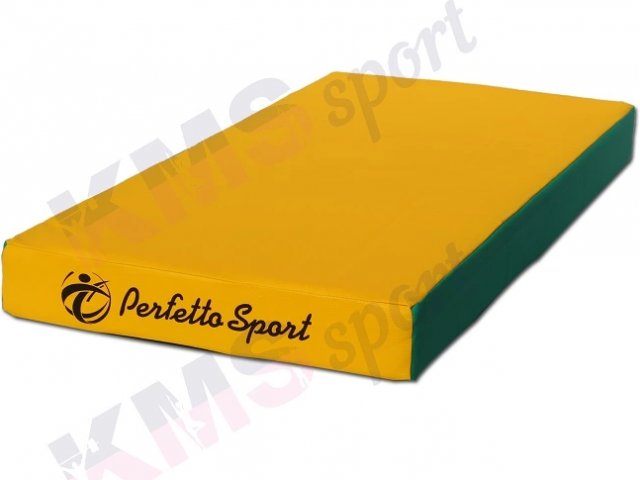 Гимнастический мат 1 (100 х 50 х 10 см) Perfetto Sport зелёно/жёлтый