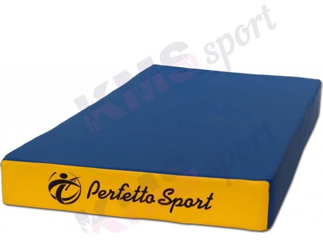 Гимнастический мат 1 (100 х 50 х 10 см) Perfetto Sport сине/жёлтый