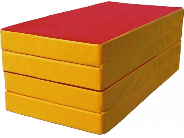 Мат 5 (100 х 200 х 10) складной 3 сложения красно/жёлтый