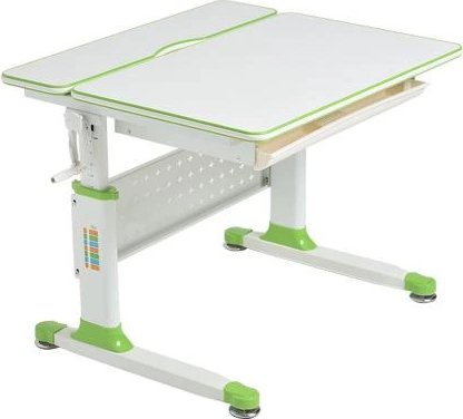 Парта трансформер Rifforma Comfort-80 (Цвет столешницы:Белый, Цвет ножек стола:Белый, Цвет кромки:Зеленый)