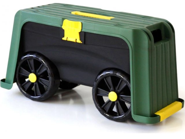 Ящик-подставка на колесах 4 в 1 (зеленый/черный)