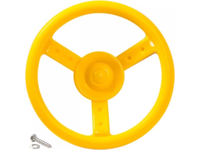 Руль пластиковый для детской игровой площадки BabyGrad, желтый