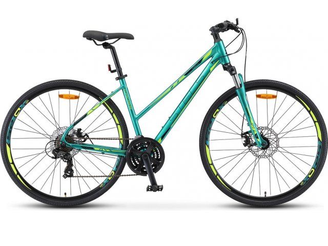 Горный Велосипед гибрид Stels Cross-130 MD Lady  28” V010, рама 20” Зелёный