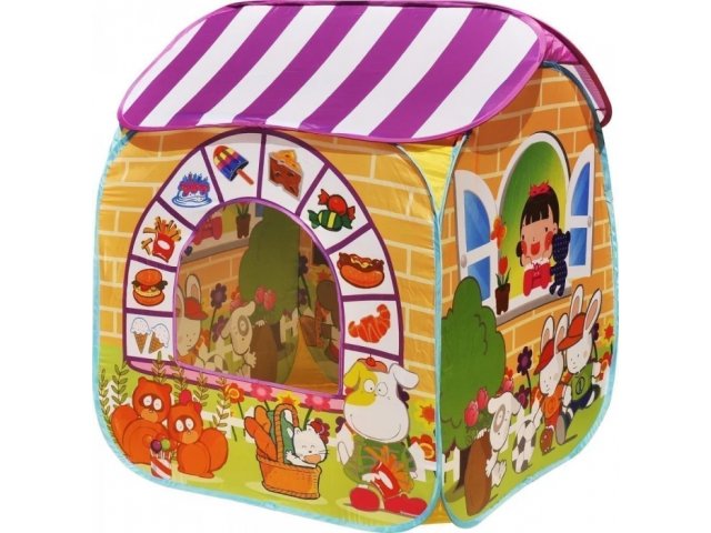 Игровой домик Детский магазин + 100 шариков CBH-32 жёлтый