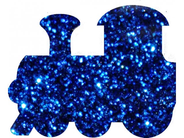 Елочное украшение Паровоз, 150 мм, синий