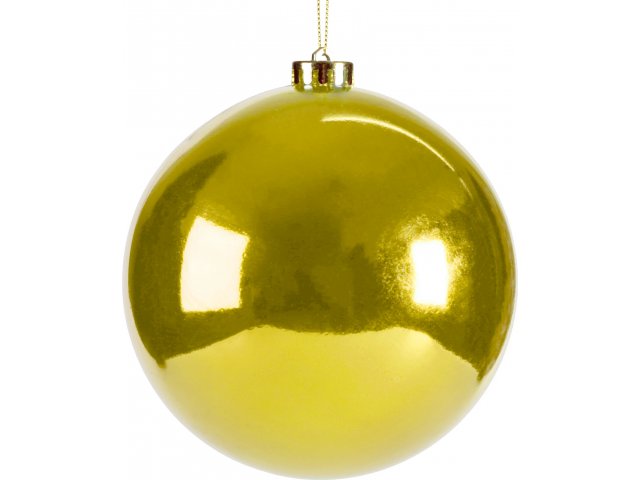 Новогодний шар глянцевый, Золото, диаметр 150 мм