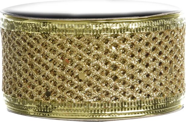 Декоративная лента Сеточка золотая 400*4 см Kaemingk