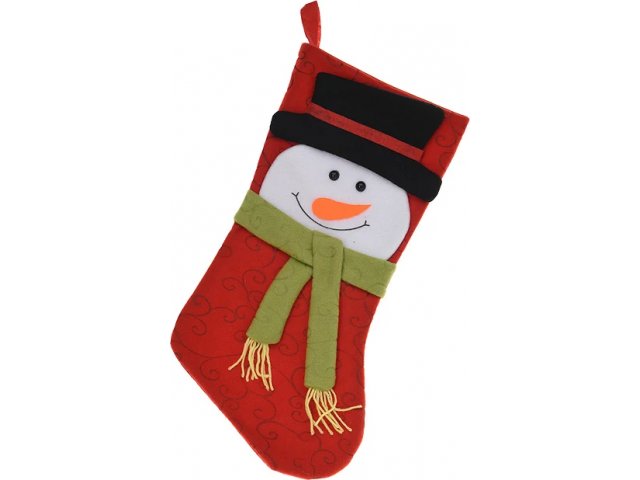 Новогодний носок Снеговик в Шарфе 45 см Koopman