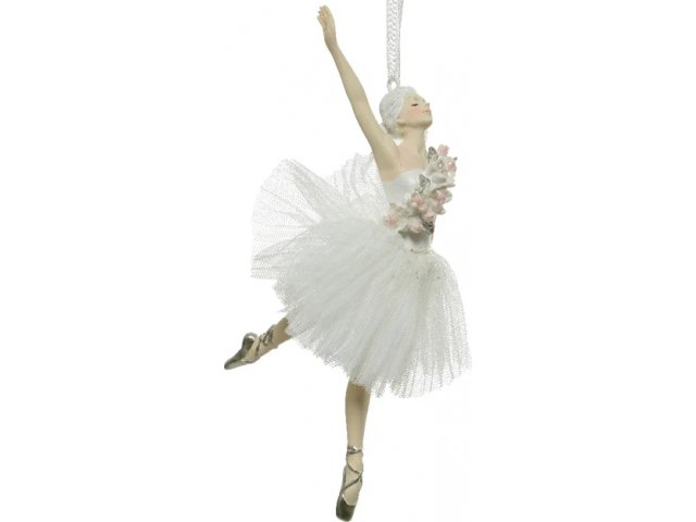 Елочная игрушка Балерина Мари Роуз 18 см в прыжке, подвеска Kaemingk