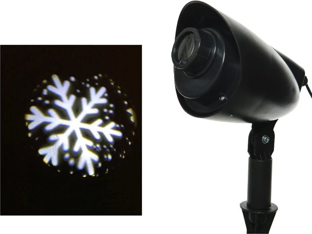Новогодний уличный проектор Снежный Калейдоскоп, холодный белый свет, 16 м2, IP44 Kaemingk