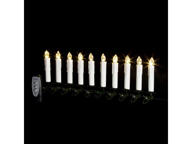 Гирлянда Cвечи на пульте 10 свечей на клипсах, 13.5 см, таймер Kaemingk