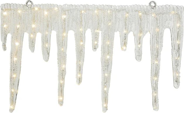 Светящееся панно Арктические Сосульки 58*37 см, 58 теплых белых LED ламп, IP44 Kaemingk