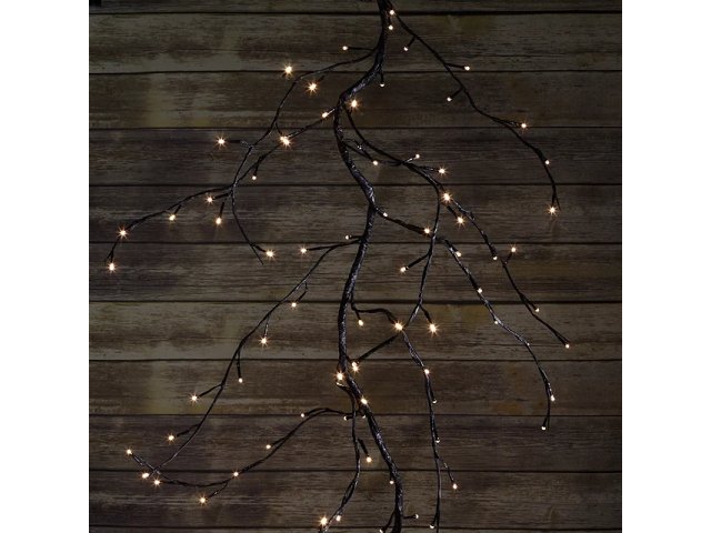 Ветка - лиана Плакучая Ива, 150 см, 144 LED ламп, теплый белый Kaemingk