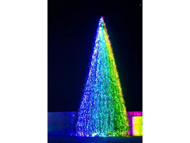 Многофункциональный комплект освещения «хамелеон», для новогодних елок высотой 18 м