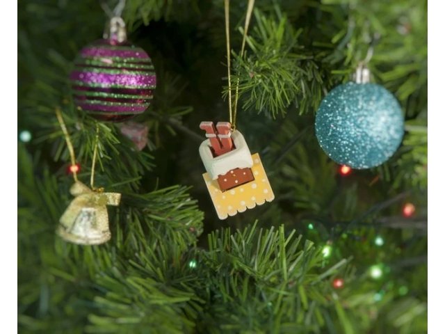 Новогодние украшения для дома: Домик с ногами Санта Клауса 370-1 Абрикосовый