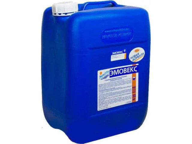 Эмовекс-новая формула 20л канистра, жидкий хлор для дезинфекции воды, ср.г. 6м, М34