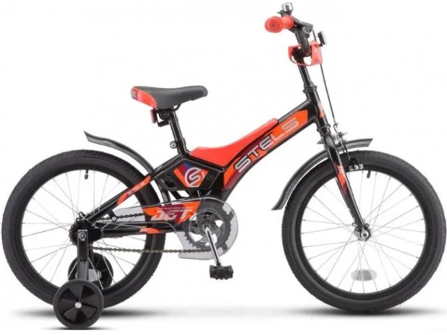 Детский велосипед Stels Jet 16” Z010, рама 9” Чёрный/оранжевый