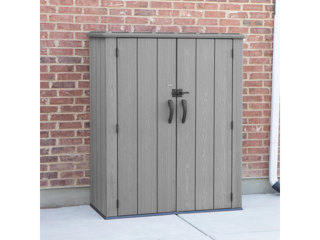 Ящик-шкаф уличный LifeTime WoodLook 1500 л, серый