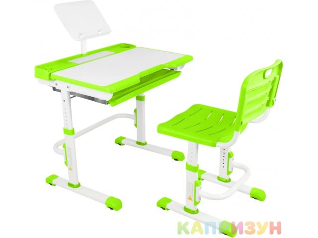 Парта трансформер со стулом Капризун, цв. green