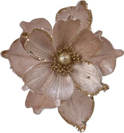Искусственный цветок Магнолия Боско ди Крема 22 см, клипса Kaemingk