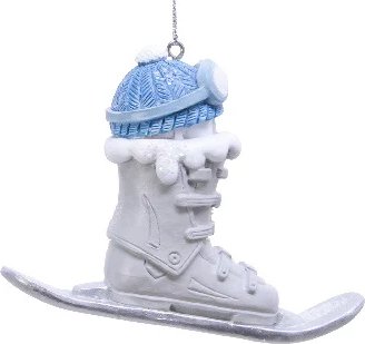 Елочная игрушка Ботинок лыжника - Зимние игры 9 см, подвеска Kaemingk