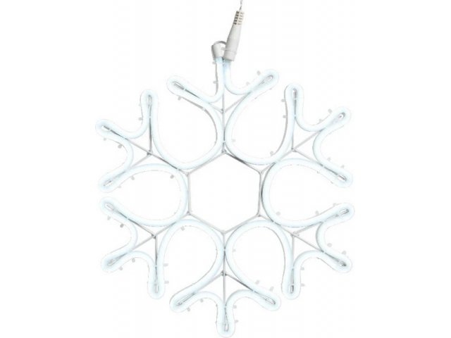 Светодиодная снежинка Аль Митсарр 69 см, 576 холодных белых LED ламп, гибкий неон, IP44 Kaemingk