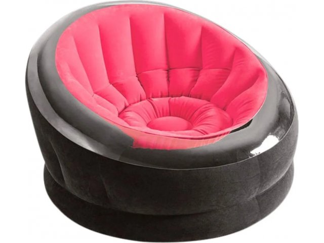 Надувное кресло 112х109х69см Empire розовое с черным