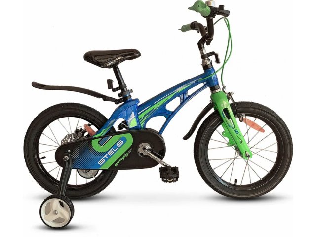 Детский велосипед Stels Galaxy 18” V010 2021, синий/зелёный