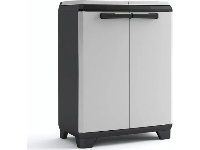 Шкаф-ящик для сбора мусора Сплит Премиум (Split Premium), чёрный/серый