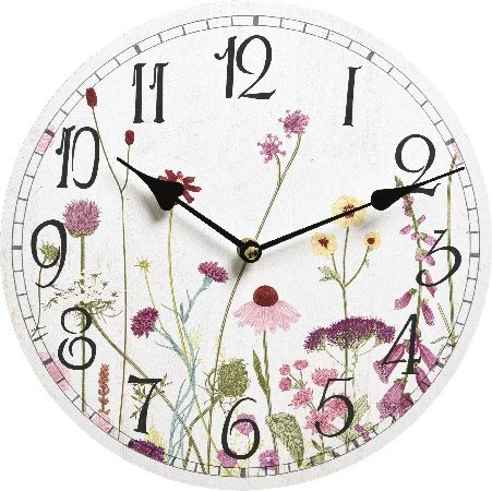 Настенные часы в стиле Прованс - Полевые цветы Руссийона 29 см Kaemingk