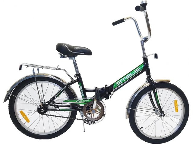 Велосипед Stels Pilot-315 20” Z010 рама 13” Чёрный/зелёный 2020