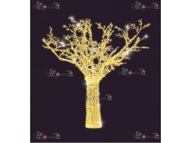 Световое дерево Decois желтый, 3,5х3,5м