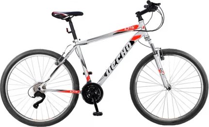 Велосипед Stels Десна-2710 V 27.5” F010, рама 17.5” Серебристый/красный
