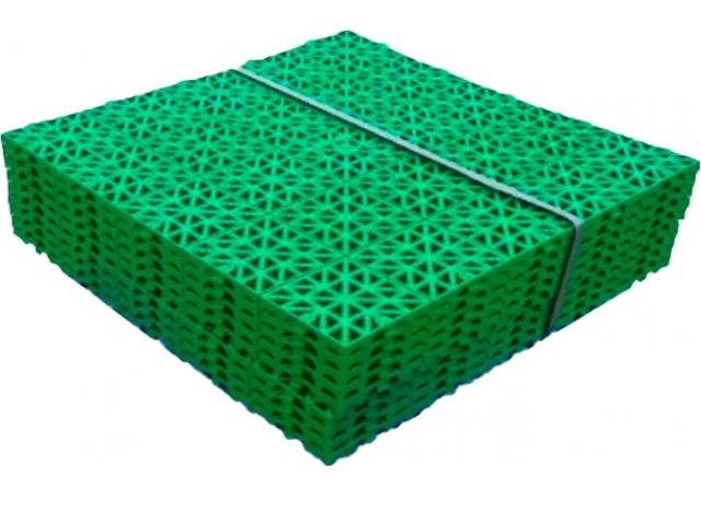 Универсальное модульное покрытие ТвойГазон, 1м.кв. (9 плиток) , цвет зеленый 