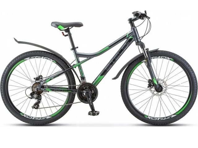 Велосипед Stels Navigator-610 D 26” V010, рама 16” Серый/зелёный