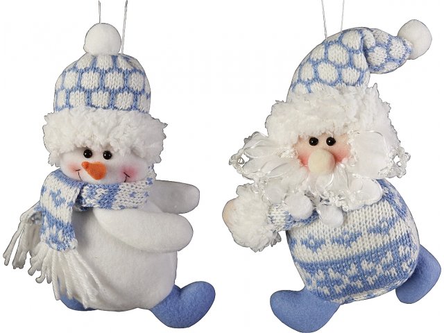 Мягкая игрушка Дед Мороз , Снеговик HM-001B